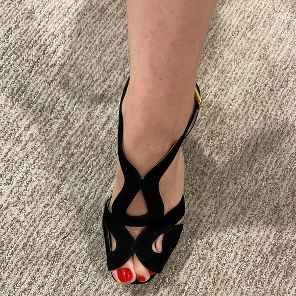 Prada platform block heel suede sandals size 39 - Picture 6 of 7